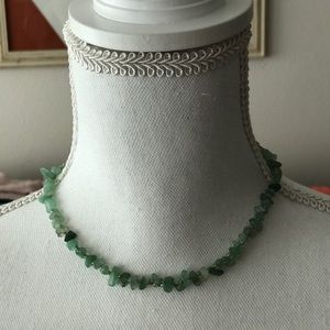 Real green stone necklace